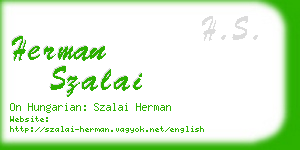 herman szalai business card
